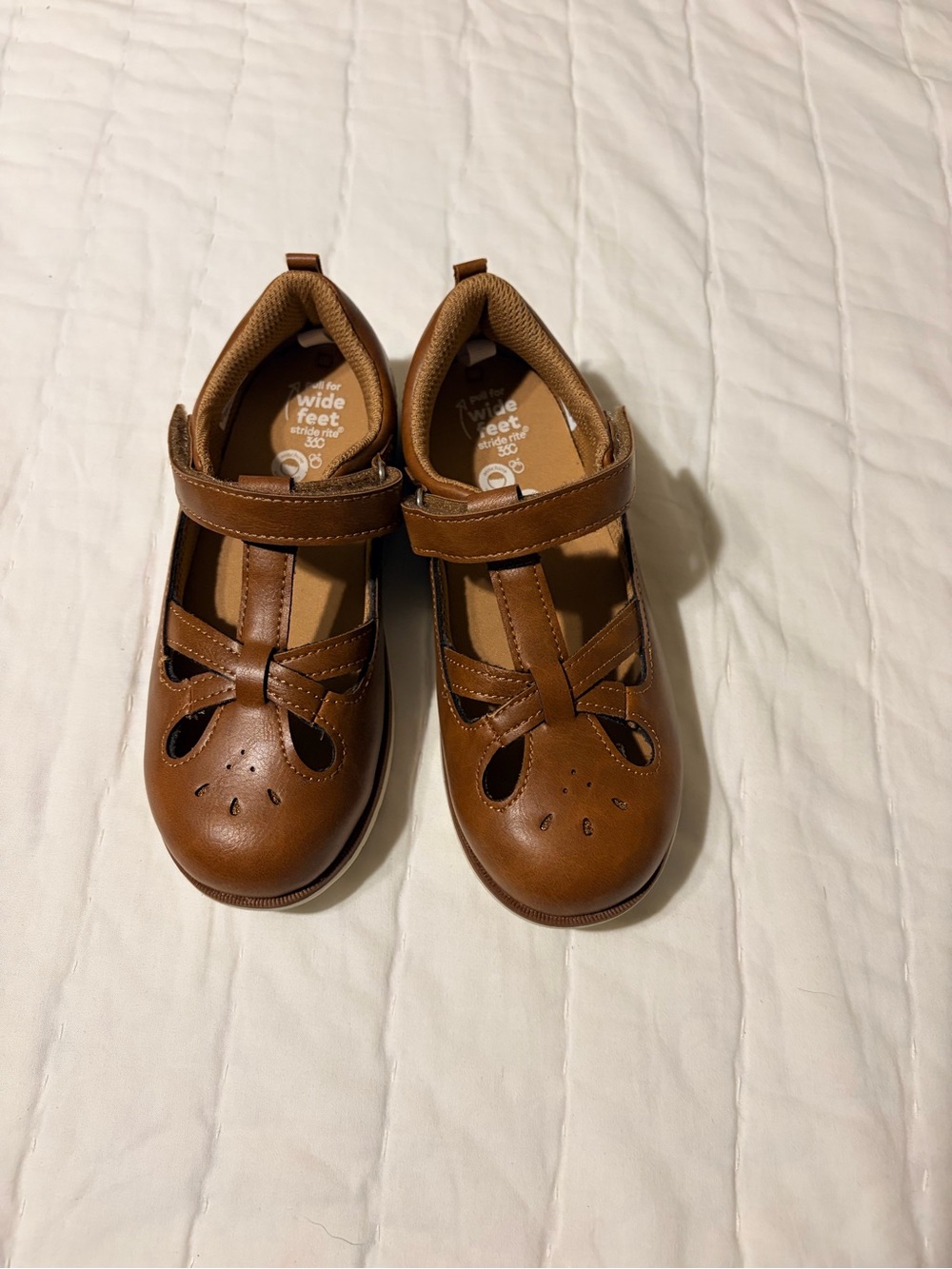 Stride Rite 360 Girls Brown Mary Jane Shoes Size 13M Wide Feet